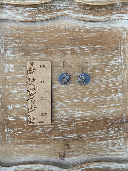 Silver Mandala Hoop Earrings