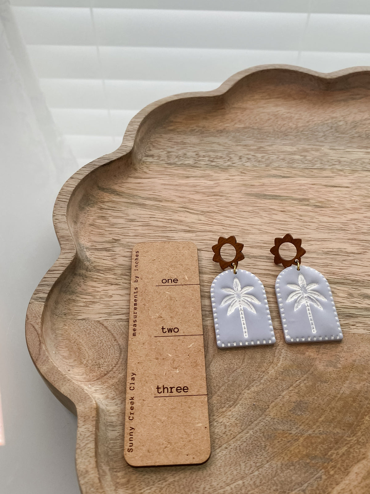 Palm tree polymer clay earrings (two styles available)