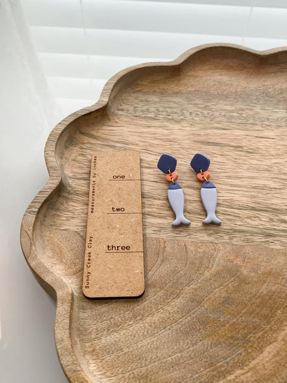 Flirty fishy polymer clay earrings