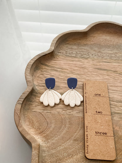 Seashell polymer clay earrings (multiple styles available)