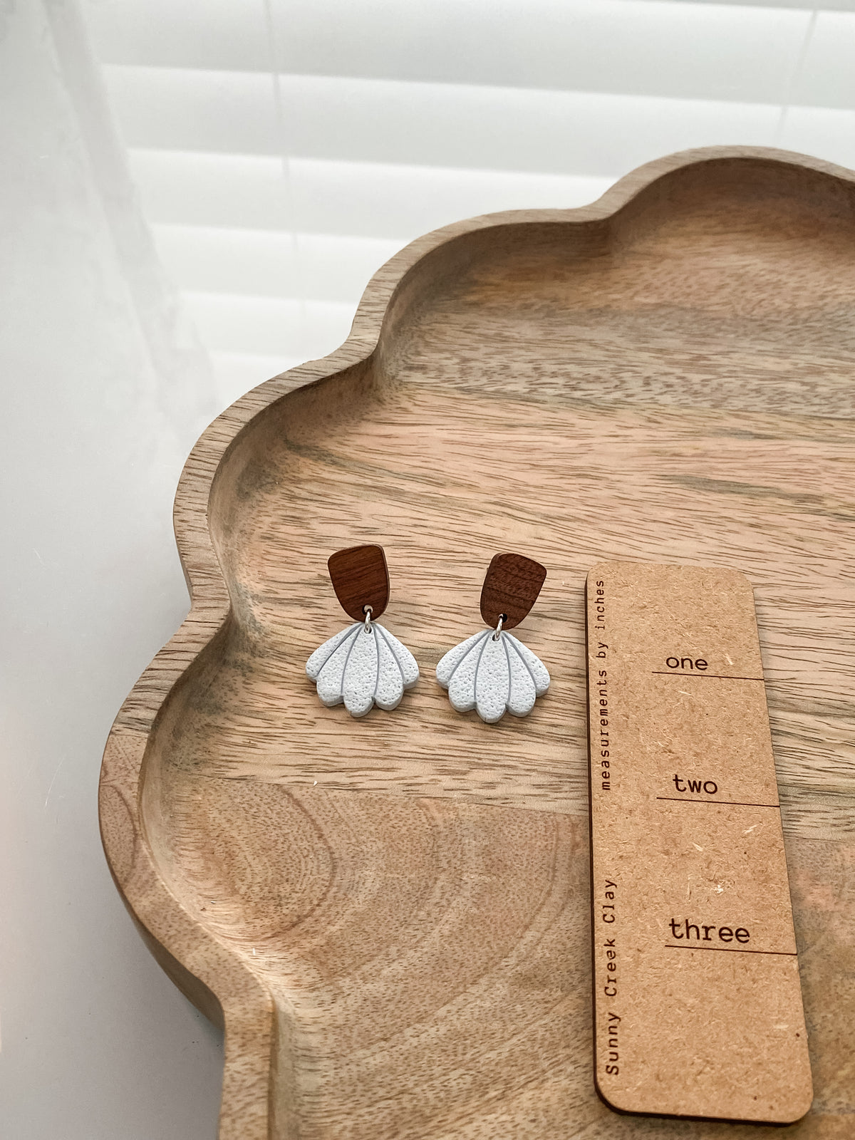 Seashell polymer clay earrings (multiple styles available)