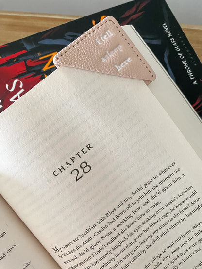 Light tan handmade polymer clay corner bookmark
