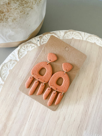 Orange Handmade Polymer Clay Earrings (Multiple Styles Available)