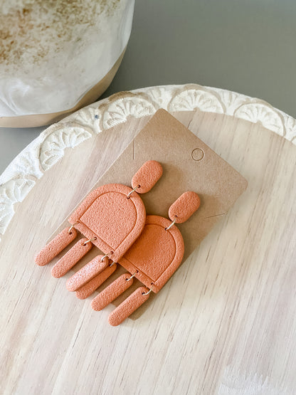 Orange Handmade Polymer Clay Earrings (Multiple Styles Available)