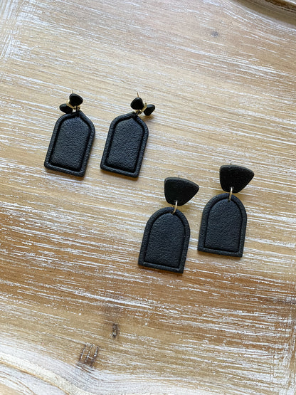 Medium black arch dangles (multiple styles)