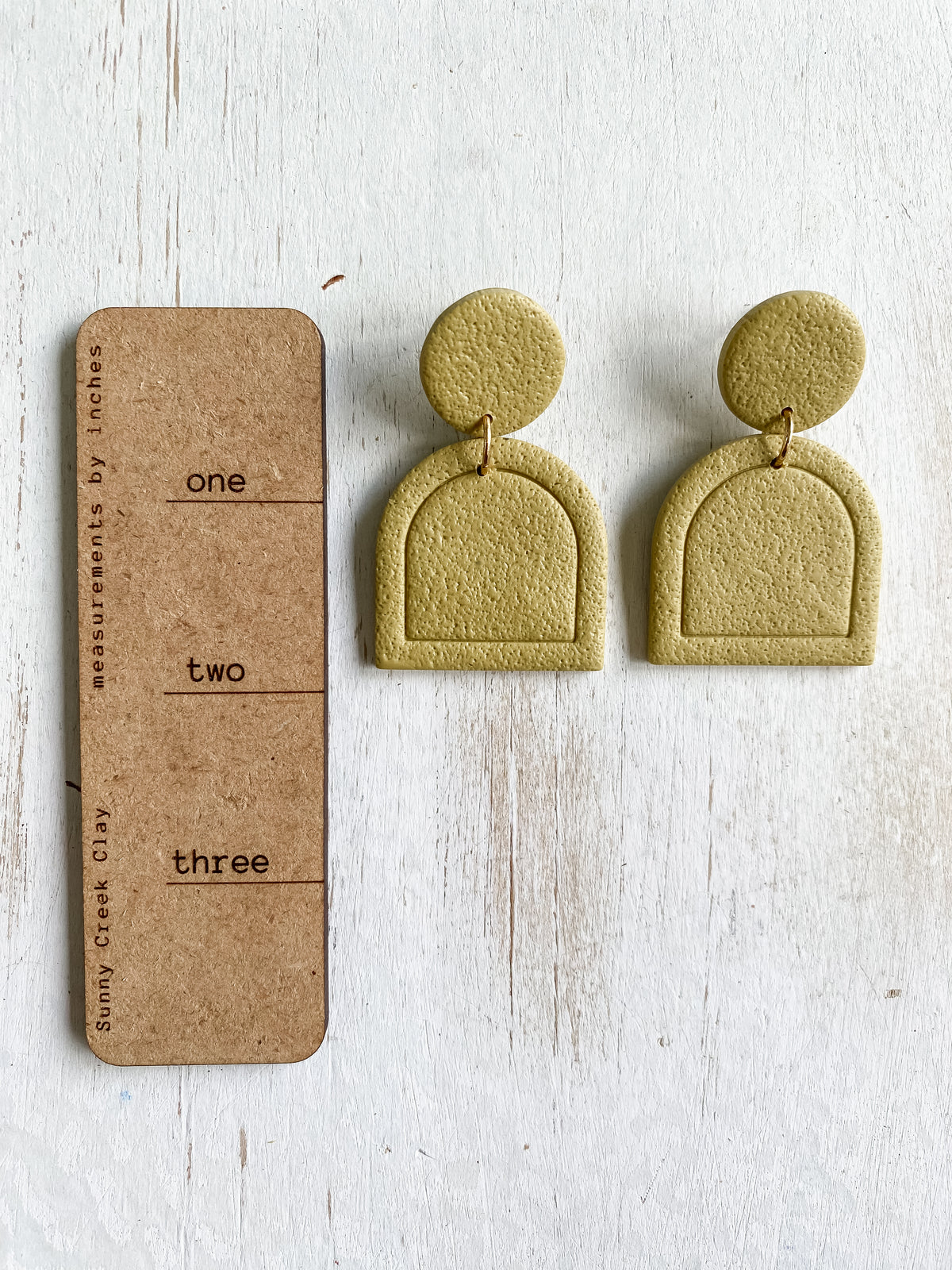 Yellow handmade polymer clay earring collection